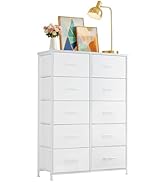 Accver 10-Drawer Fabric Dresser, Chest of Drawers Clothes Cabinet for Closet &amp; Bedroom, Storage O...