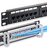 Iwillink 24 Port Patch Panel, Cat6 Patch Panel, RJ45 Keystone Network Patch Panel Rackmount or Wa...