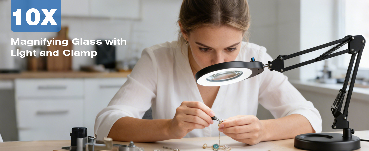 10X Magnifying Glass with Light