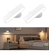Hensam Battery Operated Wall Sconces, Wireless LED Wall Sconce Set of Two, Rechargeable Wall Ligh...