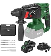 Prostormer 1-1/8" Brushless Rotary Hammer Drill, 5000 BPM 2 Joules Cordless Hammer Drill with 4 M...