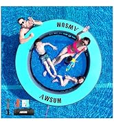 AWSUM Inflatable Water Hammock Round Floating Ring Circle Dock Lake Floats River Raft for Adults ...