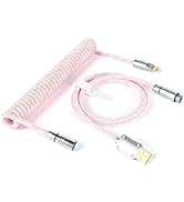 ZIYOU LANG C05 Custom Coiled USB C Cable with Metallic Sequin Double Weave Nylon Braided Cord Det...