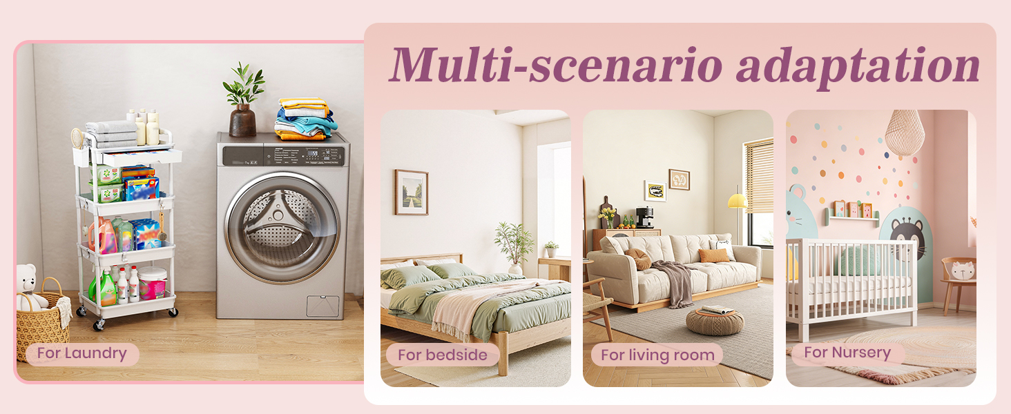 Goovilla cart organizer, fit for home storage in a variety of settings,beside,living room,nursery