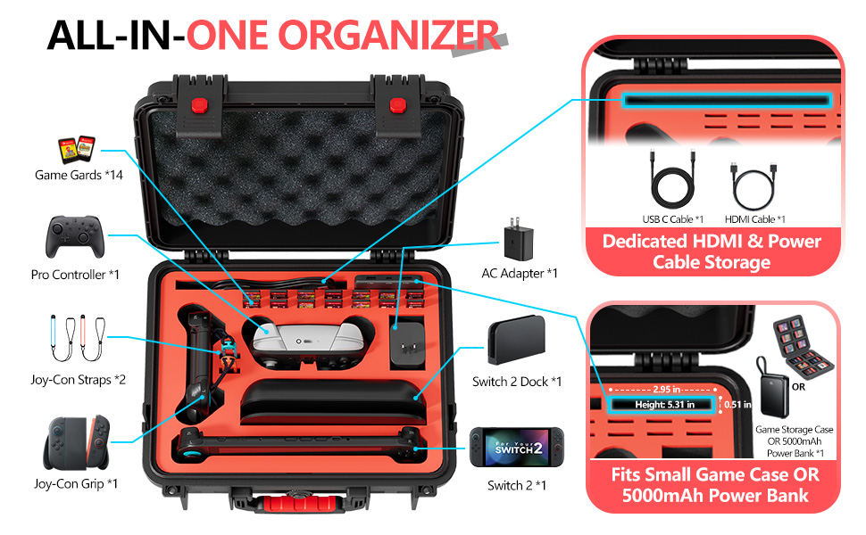 all in one organizer for nintendo switch 2