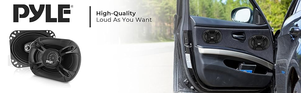 3-Way Universal Car Stereo Speakers - 400W 6” x 8” Triaxial Loud Pro Audio Car Speaker Universal OEM