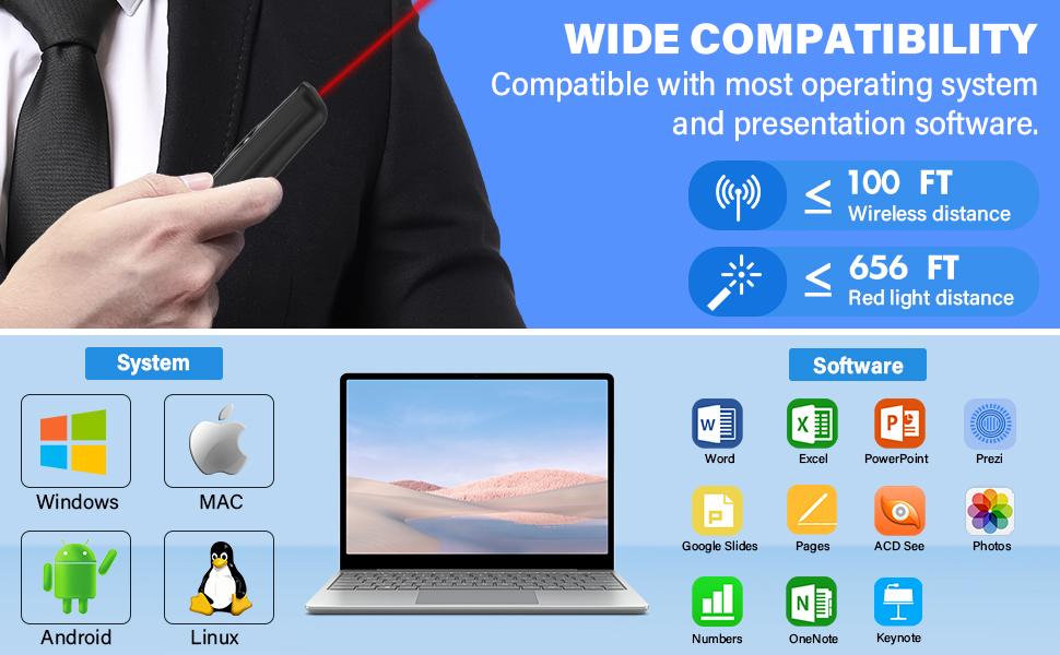 remote slide advancer with laser pointer