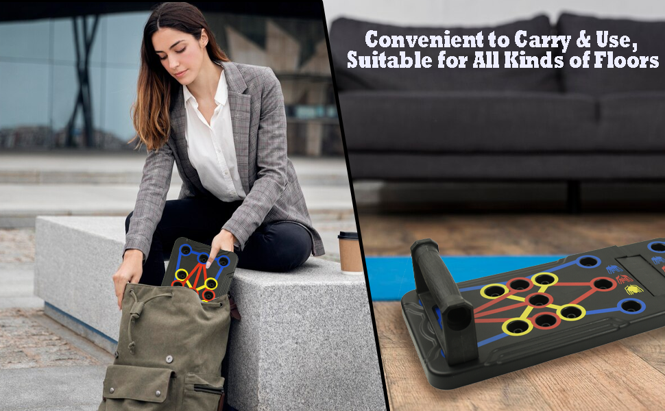 Ultra portable strength training pushup board