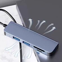 USB C to USB 3.0 Hub with SD/TF Card Reader