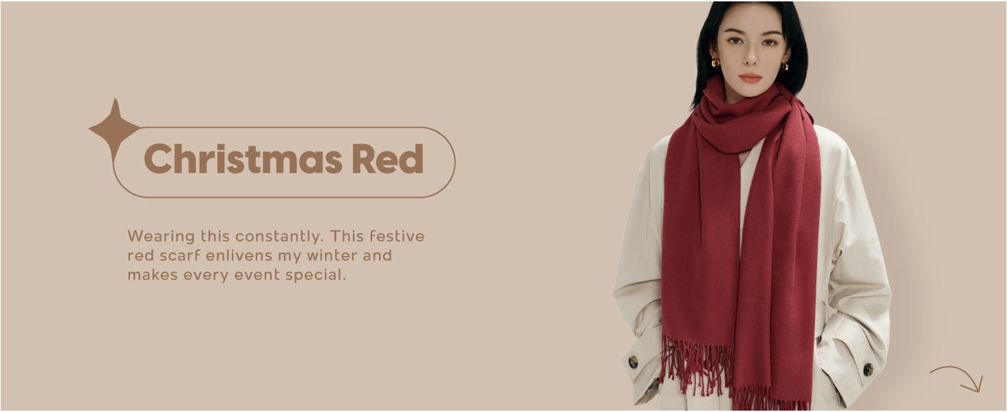 Red Scarf for Women