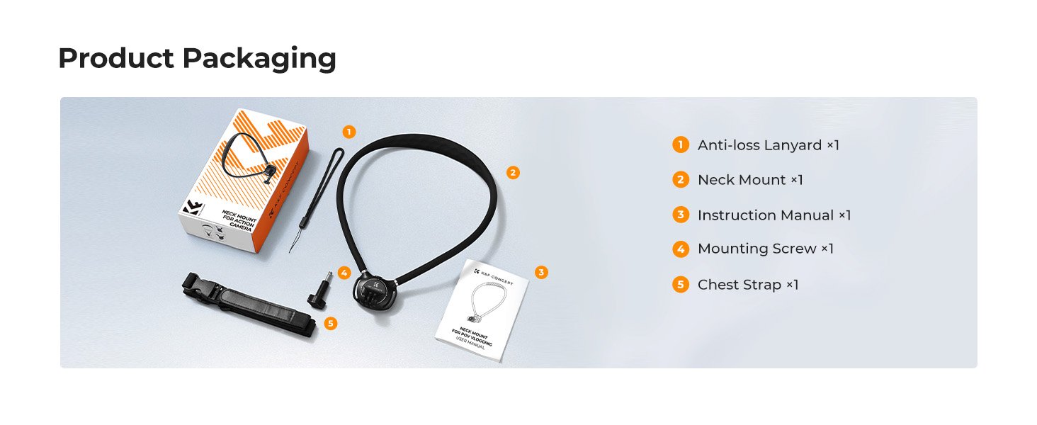 action camera neck mount