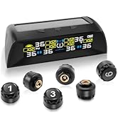 Liwogi 2025 Upgraded Tire Pressure Monitoring System with in-Car Temperature Real-Time Monitoring...