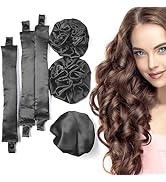 BLINKEEN Satin Heatless Hair Curler, 6PCS Flexi Rod Set with Hair Caps for All Hair Types, No Hea...