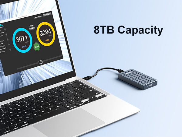 40Gbps M.2 Enclosure NVMe SSD PCIe to USB C Aluminum Compatible USB 4 M B+M Key Size 2280