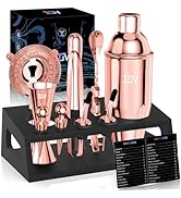 IOV Mixology Bartender Kit With Stand | 12-Piece Cocktail Shaker Set | 24oz Martini Shaker Set Fo...