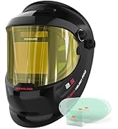 YESWELDER Auto Darkening Welding Helmet with SIDE VIEW, 180° Panoramic View, 1/1/1/1 True Color S...