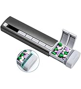 Daviky Metal Travel Pill Organizer, Premium Aluminum Pill Box 7 Day, Weekly Daily Pill Case, Styl...