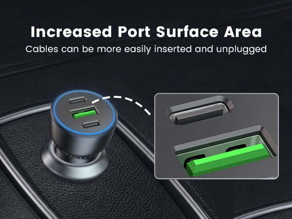 increased port surface area