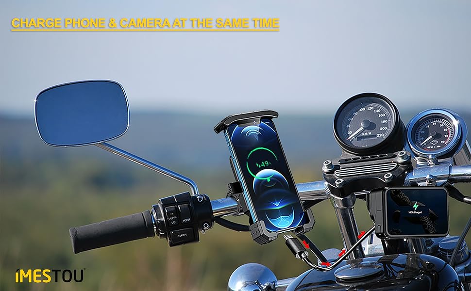 iMESTOU Motorcycle Wireless Phone Mount