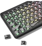dagaladoo Black Low Profile Keyboard keycaps,Clear Key caps Jelly Set | shine through custom Keyc...