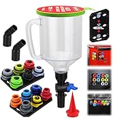 18-Piece Engine Oil Funnel Set, 1.59QT/1.5L Automotive Oil Funnel Kit with 12 Adapters, Elbow Fit...