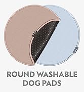 Paw Inspired Round Washable Pee Pads for Dogs | Reusable Puppy Pads | Waterproof Whelping Pads | ...