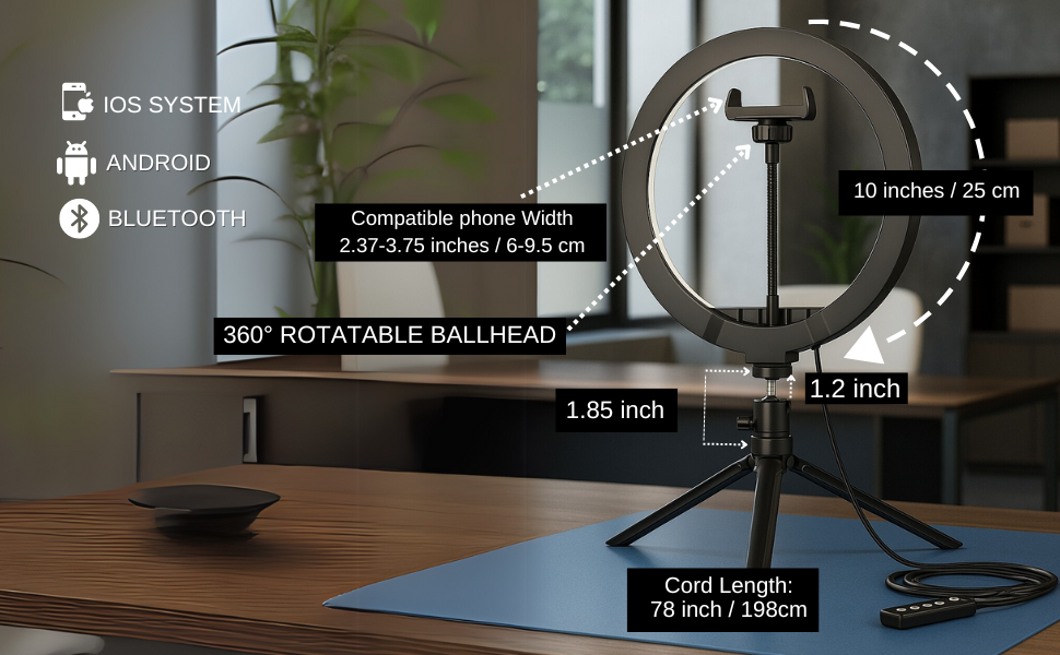 ring light compatible with smart phones