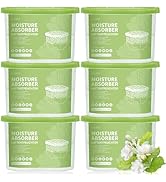 CLEVAST Moisture Absorber Boxes 6 Pack, 12 Oz Dehumidifier for Closet &amp; Bathroom, Humidity Absorb...