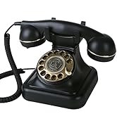 HTMengt Retro Rotary Phone with Speaker/1930s Antique Landline Phone/Vintage Rotary Dial Telephon...