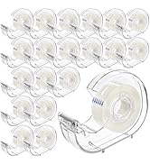 WRINGKIT 20 Pack Clear Tape with Dispenser, Refillable Tape Dispenser with Tape 0.7" x 1000", Off...