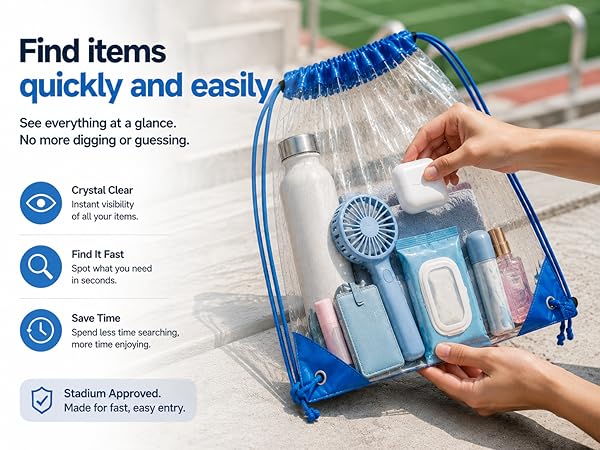 Clear Drawstring Bags