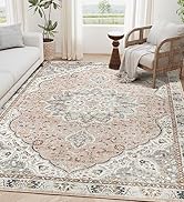 befbee Washable Rug 8x10 Area Rugs for Living Room - Stain Resistant Non-Slip Backing Rugs for Be...