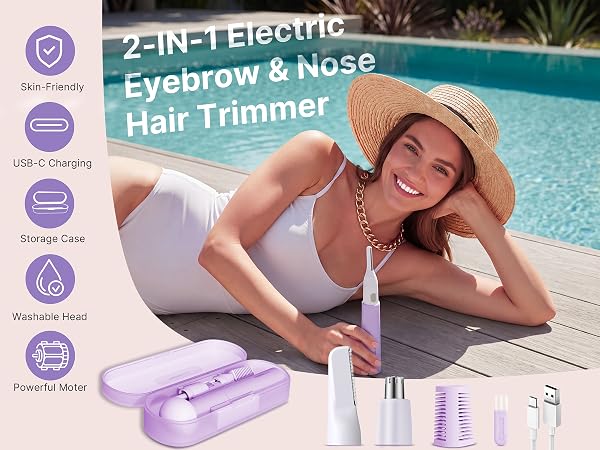 2-IN-1 Electric Eyebrow &amp;amp; Nose Hair Trimmer