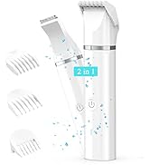 Bikini Trimmer, 2 in 1 Electric Razor, Bikini Trimmer for Women Pubic Hair, 100% Painless Electri...