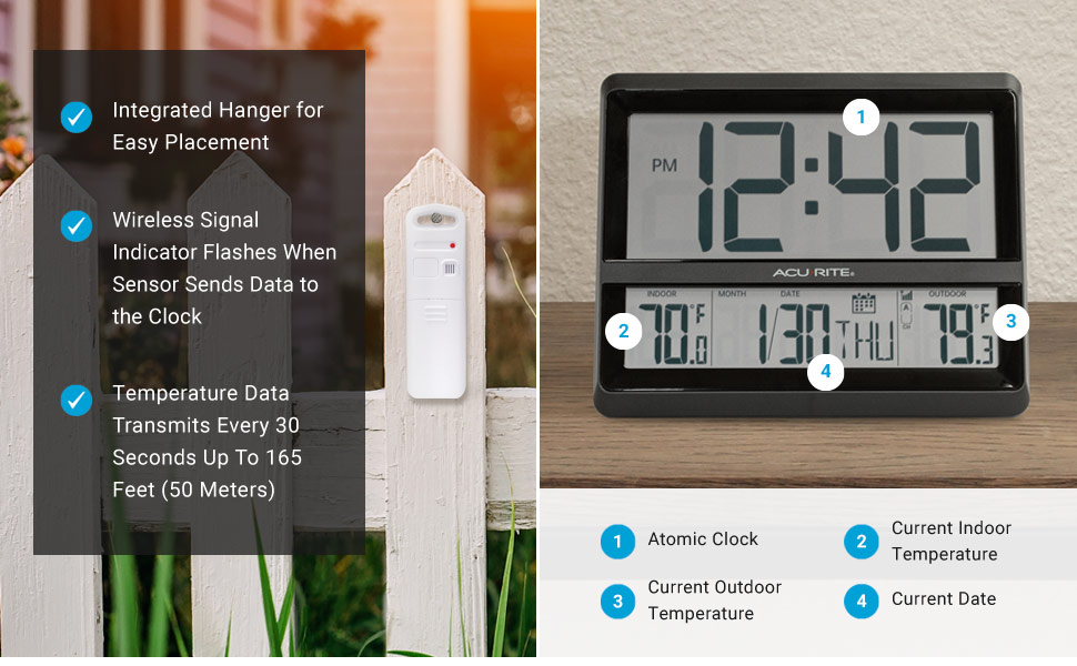Atomic Clock and Outdoor Sensor