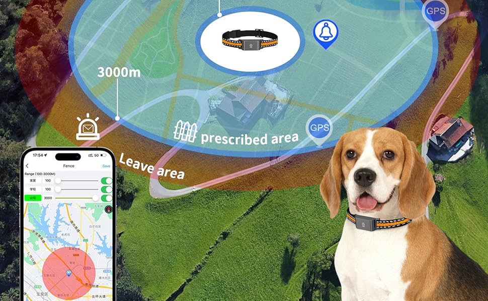 Dog GPS Tracker Real-Time Tracking Breakaway Collar