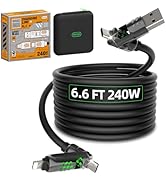 MFish 4 in 1 Charging Cable, 6.6Ft Type C to Type C Cable, 240W Fast Charger for iPhone 17/16/15 ...
