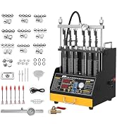 Fuel Injector Cleaner and Tester Machine, 6 Cylinder Fuel System Injection Cleaning Tester with C...