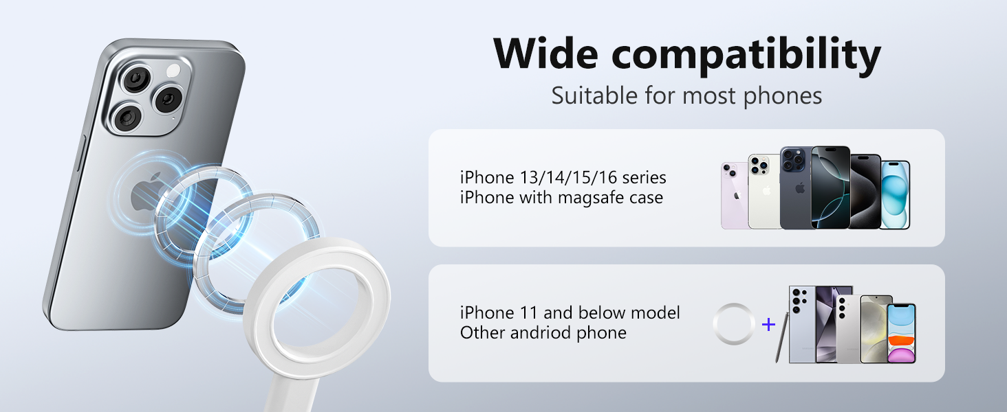 Magnetic selfie stick for iPhone