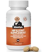 Whiskopia Hip and Joint Supplement for Dogs, Joint Pain Relief Supplement with MSM, Glucosamine, ...