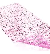 TEESHLY Bath Tub and Shower Mats, Non-Slip Pebble 35 x 16 Inches Machine Washable Bathtub Mat wit...