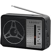 LEOTEC AM FM Radio, Portable AM FM Radio with Best Reception,2D Battery Powered Radio,Long Lastin...