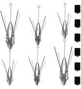 Sputnik Sinker Spider Sinkers 3/6-Piece — Heavy-Duty Long-Tail Surf Fishing Weights for Strong Cu...