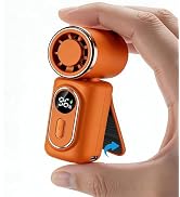 Portable handheld small fan, with built-in fixed clamp, featuring 6-speed adjustable high-speed p...