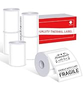 [6x320 pcs] Phomemo White Labels Square Label, 1.18"x0.78" (30x20mm) Compatible with M110/ M120/ ...