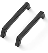 Estmoon 30 Pack Cabinet Handles, Matte Black 5 Inch Cabinet Pulls Square Drawer Pulls Stainless S...