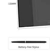 Drawing Tablet Digital Graphic Tablets 6x4 Inch Art Tablet with Battery-Free Stylus Pen Tablet fo...