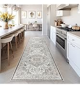 Madane Washable Runner Rug - 2x8 Runners for Hallways Kitchen Non-Slip Runner Rugs Ultra-Thin Lau...