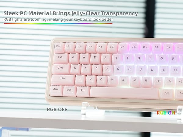 Womier Jelly Keycaps, Mechanical Keyboard for keycaps Set, OEM Profile Key Cap