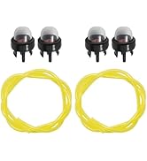 Anxingo 4 Pack 503936601 Primer Bulb with Fuel Line Replacement for Husqvarna Trimmer Chainsaw Bl...